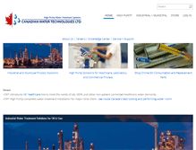 Tablet Screenshot of canadianwatertechnologies.com
